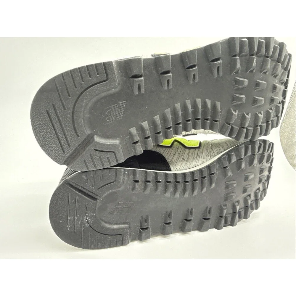New Balance 9.5B 574 women's sneakers Shoes Gray Black Neon Yellow